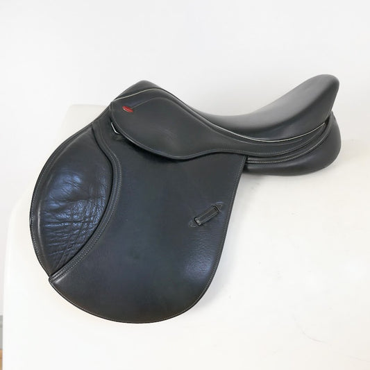 Whitaker Barnsley Pony Jumping Saddle - 16" Adjustable Black TF100