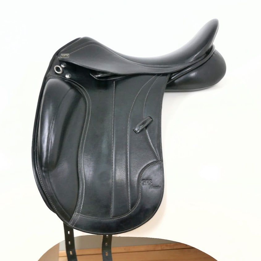 GFS Premier Dressage V1 Saddle - 17" Adjustable Black TD139