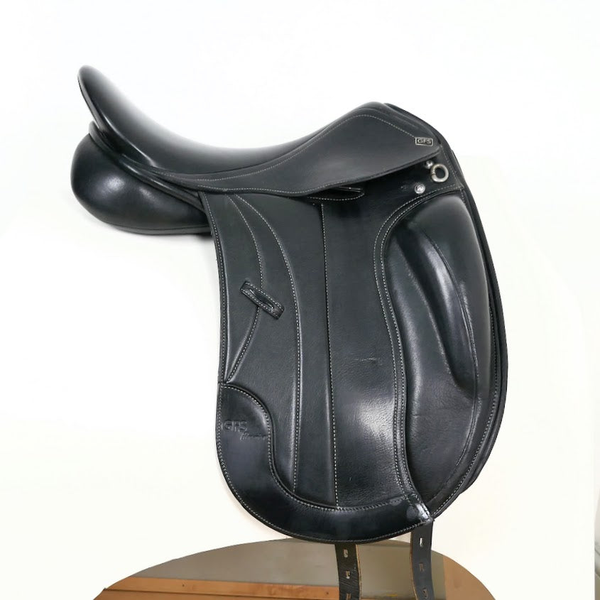 GFS Premier Dressage V1 Saddle - 17" Adjustable Black TD139