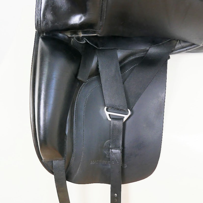 Ideal Suzannah Dressage Saddle - 17.5" Medium-Wide Black Memel Leather TD106