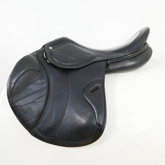 Meadow Creek Aztec Double Flap Jumping Saddle -17" Wide Black TF141