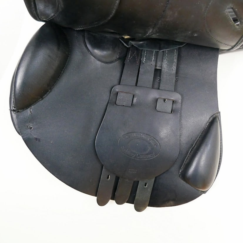 Meadow Creek Aztec Double Flap Jumping Saddle -17" Wide Black TF141