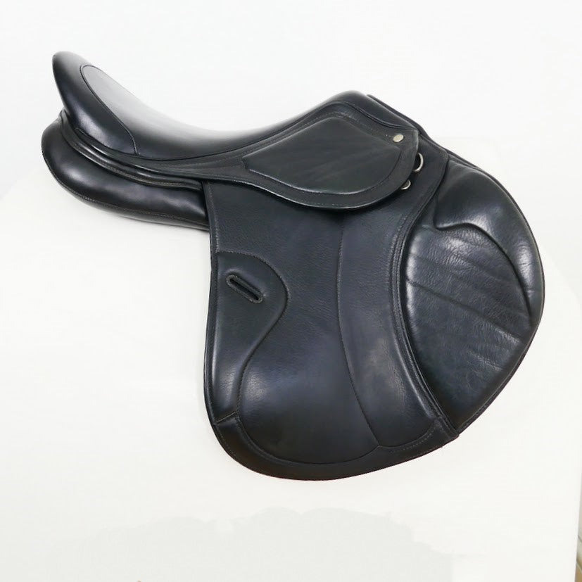 Meadow Creek Aztec Double Flap Jumping Saddle -17" Wide Black TF141