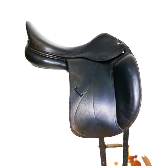 Amerigo Pinerolo Dressage Saddle - 17.5" Medium (-1/2) Black TD116