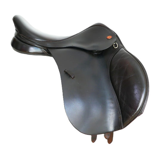 Kent & Masters Long Leg Pony Club GP Saddle - 16" Adjustable Brown TA96