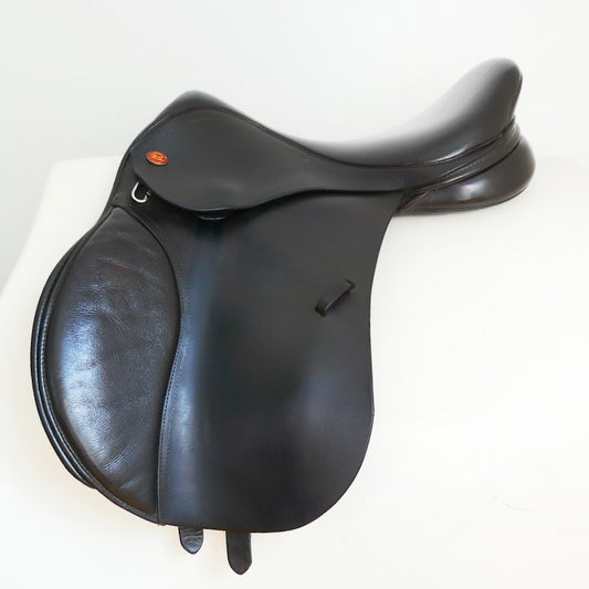 Kent & Masters Long Leg Pony Club GP Saddle - 16" Adjustable Brown TA96