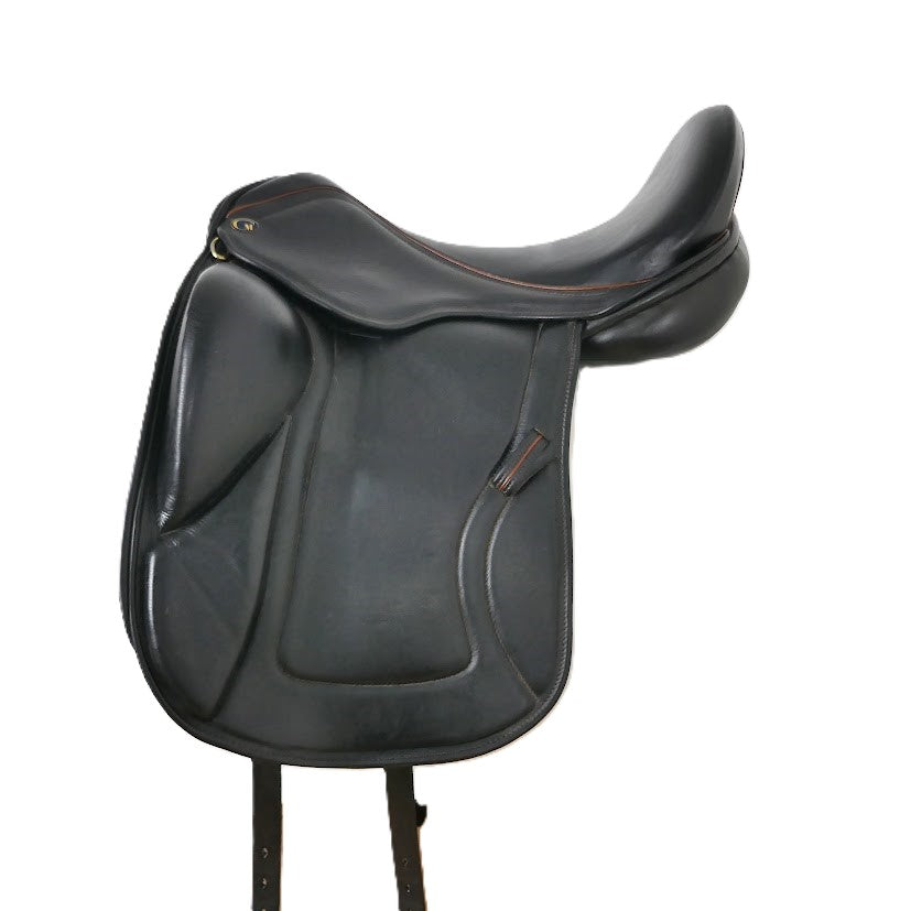 Chunky Monkey Galaxy Dressage Saddle - 17.5" Wide Black TD138