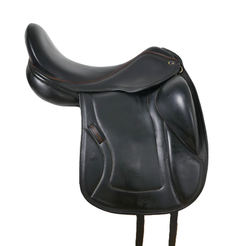 Chunky Monkey Galaxy Dressage Saddle - 17.5" Wide Black TD138