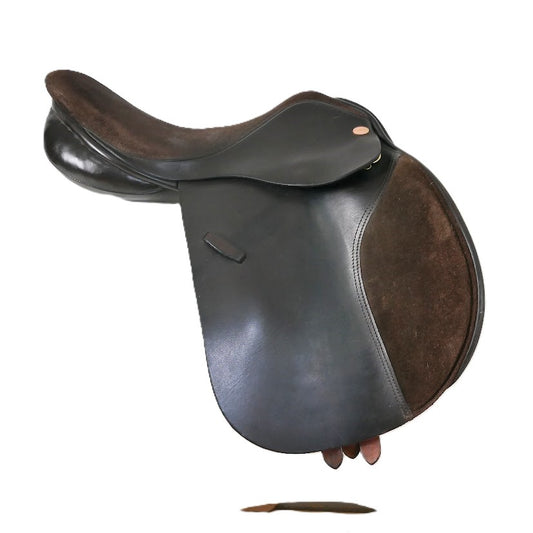 Bespoke Jumping Saddle - 16.5" Wide Brown TF169