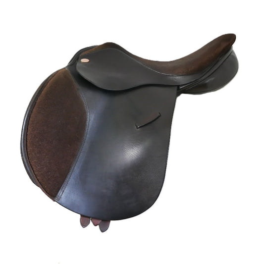 Bespoke Jumping Saddle - 16.5" Wide Brown TF169