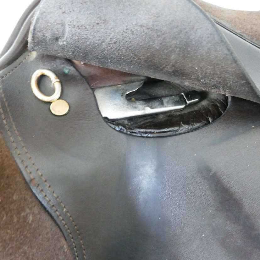 Bespoke Jumping Saddle - 16.5" Wide Brown TF169