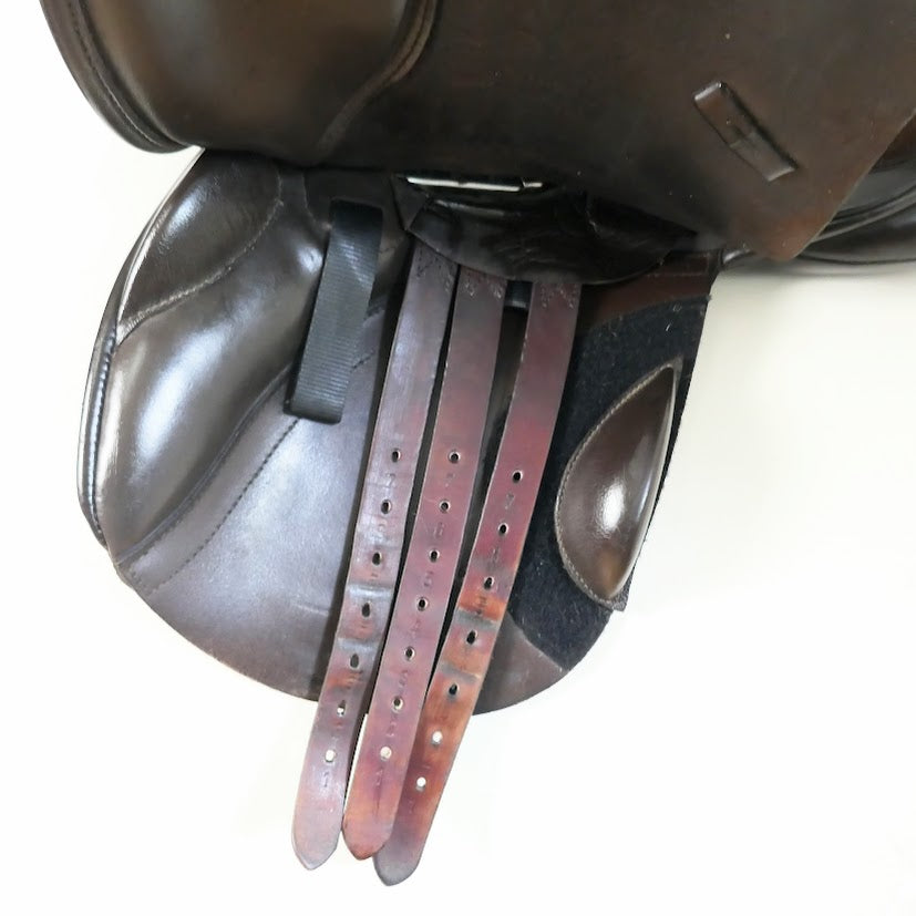 Bespoke Jumping Saddle - 16.5" Wide Brown TF169