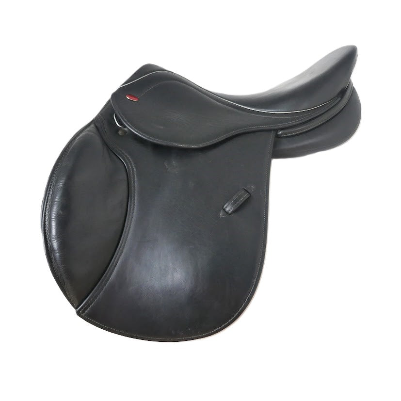 Whitaker Barnsley Pony Jumping Saddle - 15.5" Adjustable Black TF178