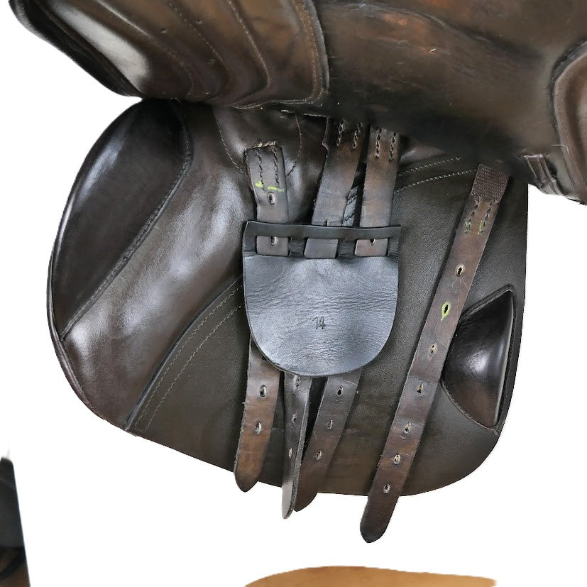 Chunky Monkey Jumping Saddle - 17.5" Wide Brown TF182