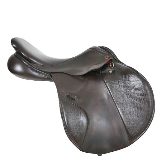 Albion MKI K2 Jumping Saddle - 17.5" Wide Brown Adjusta TF181