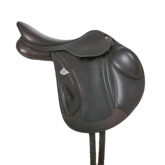 Bates Advanta Close Contact Jumping Saddle - 16.5" Adjustable Brown TF161